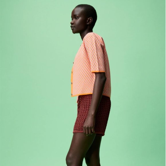 LAST CHANCE ⚡️ Zara Plaid Knit Jacket S - Picture 3 of 7